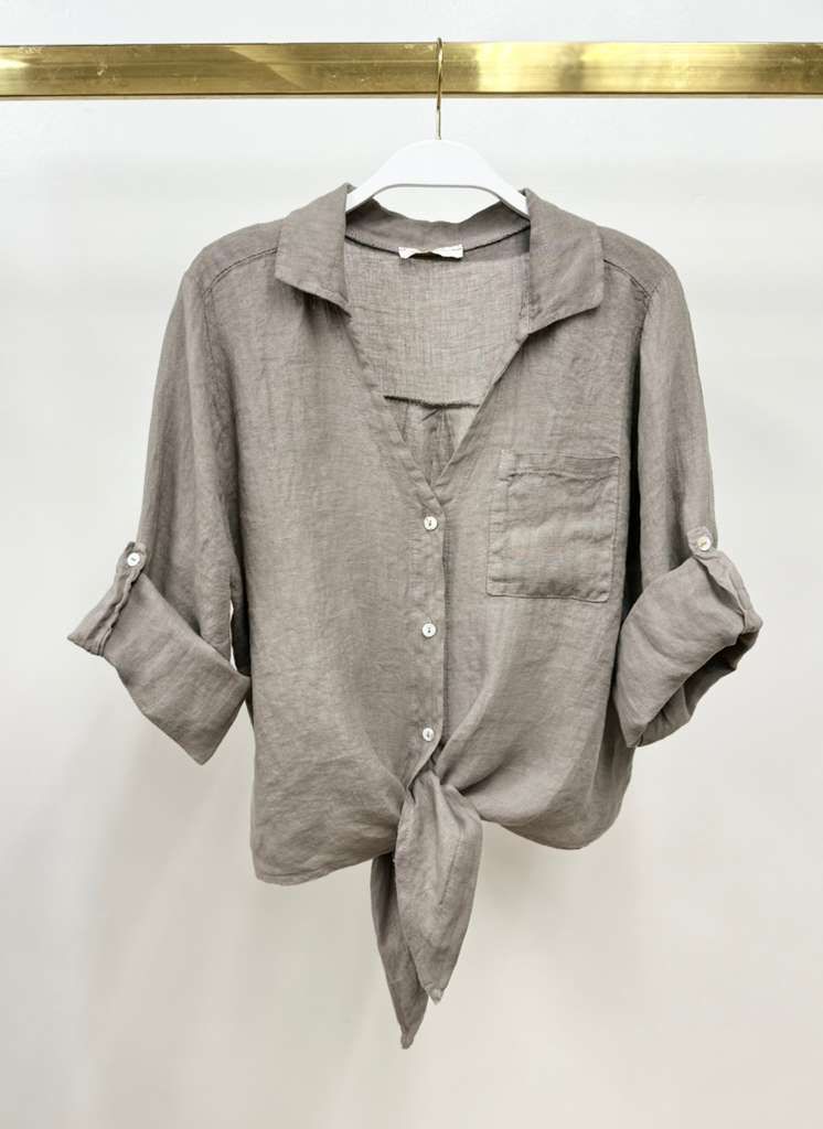 LINEN FRONT TIE SHIRT 23.2277/80807/224020