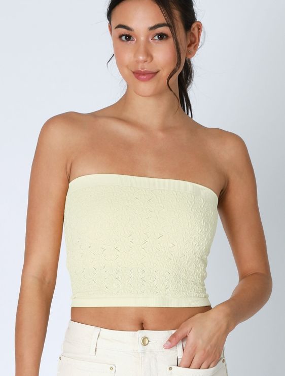 FLORAL LACE TUBE TOP NS8376