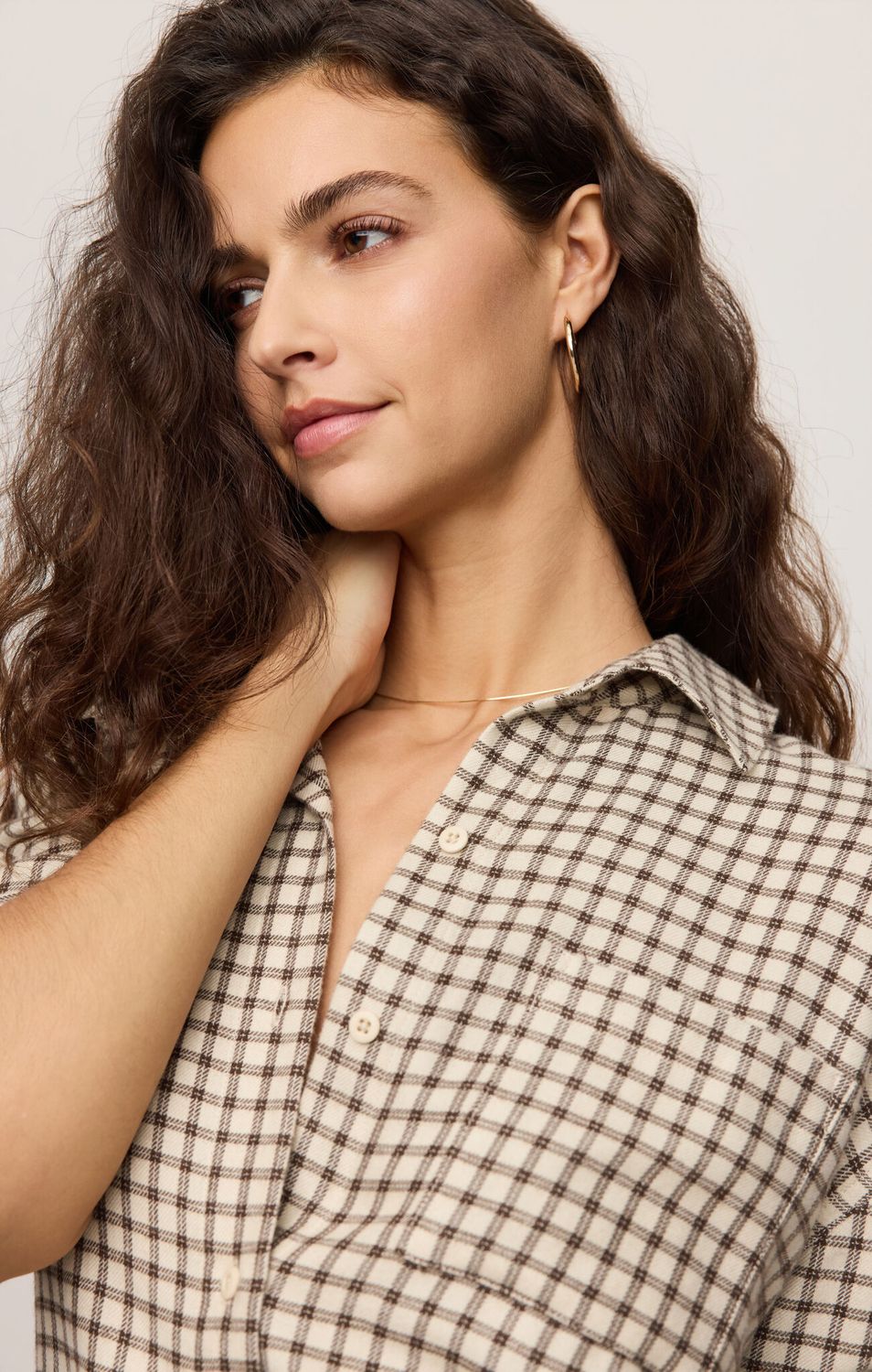 RIVER PLAID BUTTON UP ZT253834