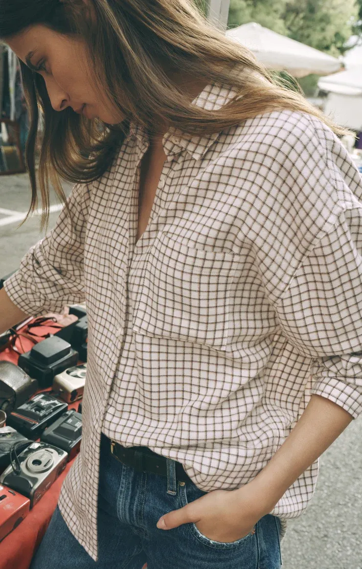RIVER PLAID BUTTON UP ZT253834
