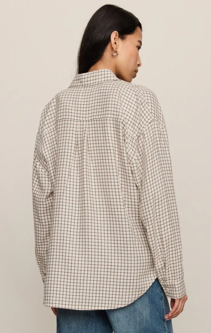 RIVER PLAID BUTTON UP ZT253834