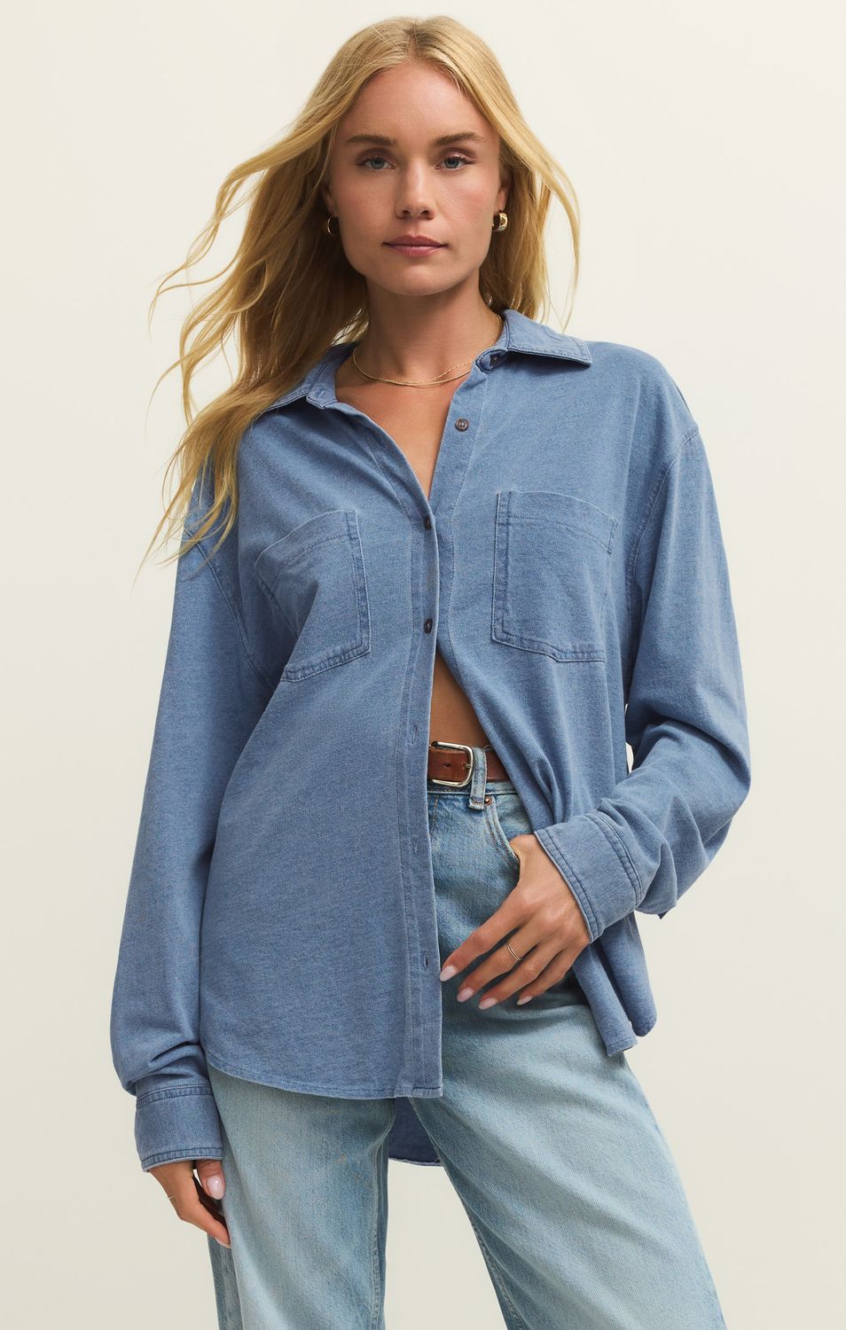 REESE JERSEY DNM BUTTON UP ZT261957