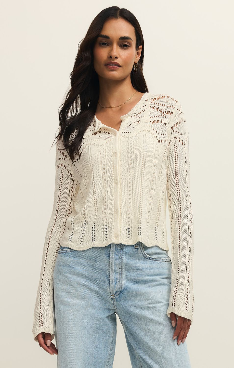 ALYCIA CROCHET SWEATER ZW261175