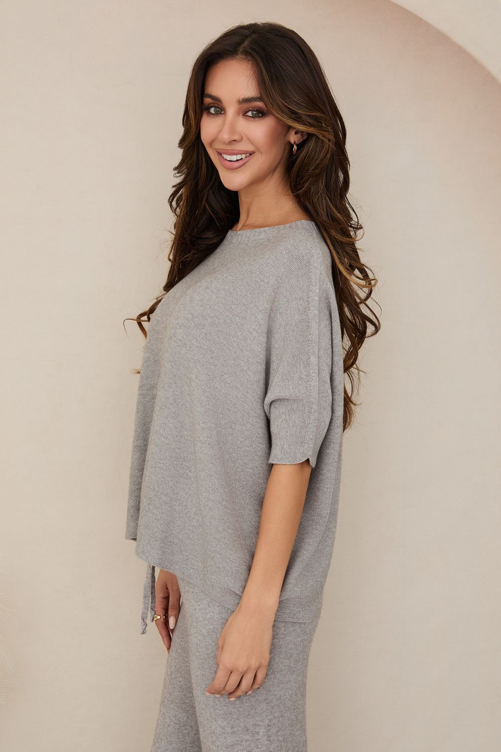 COZY SS TEXTURED KNIT TOP 55183/56006