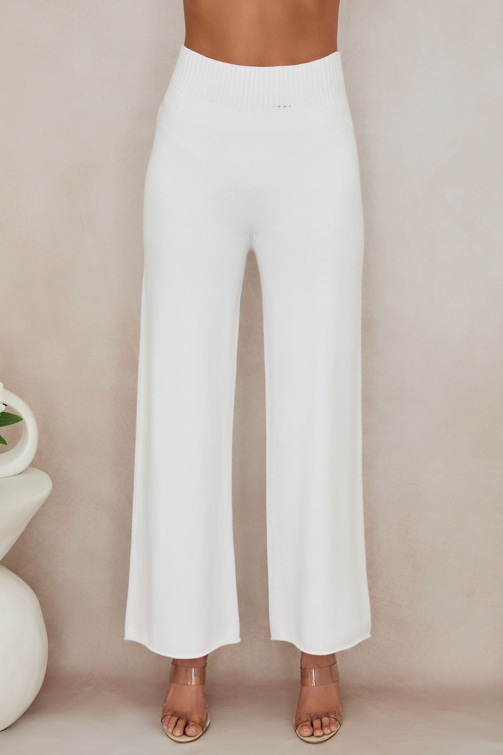 CROP KNIT FLARE COZY  PANT 330201/27736
