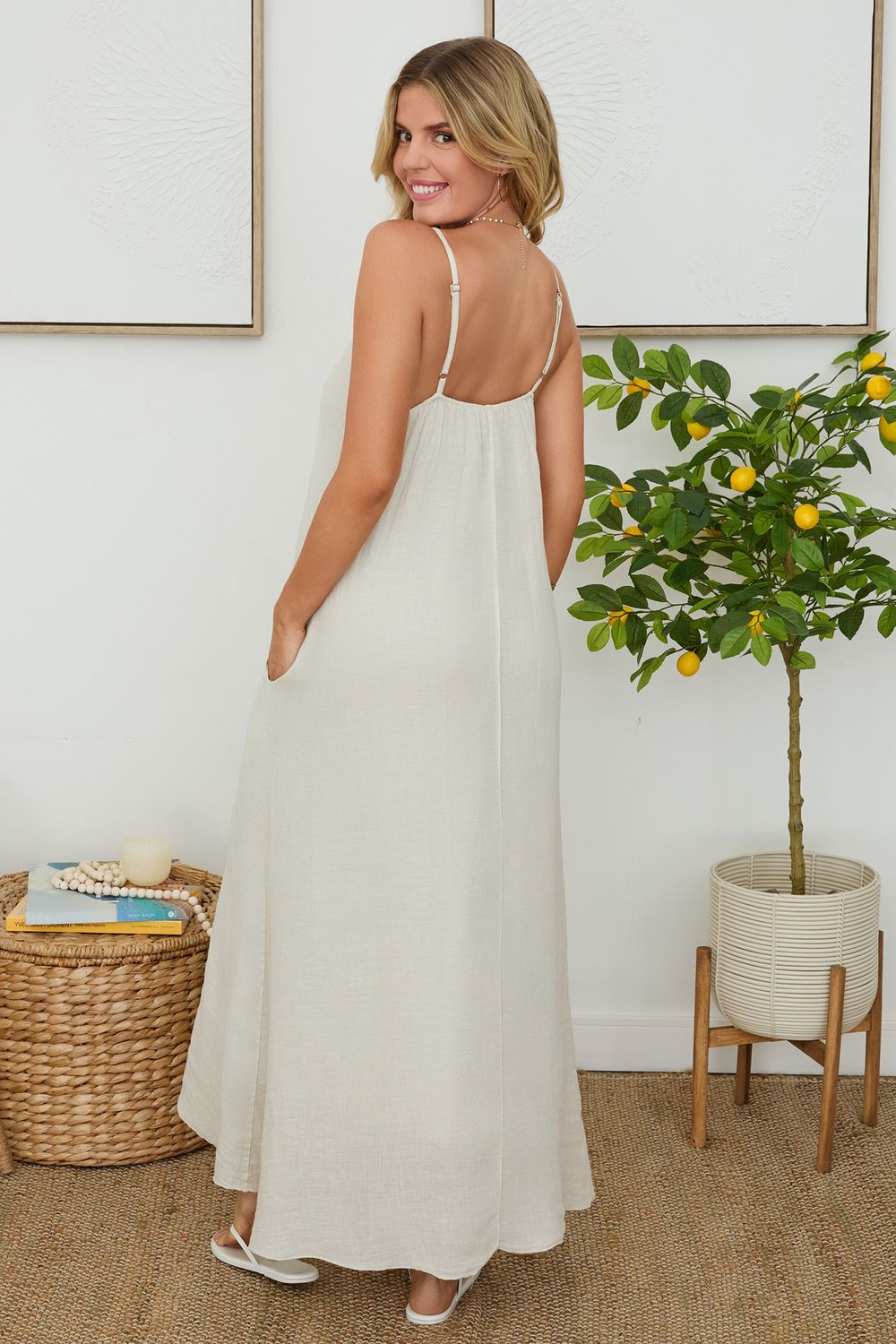 SPAGHETTI STRAP MAXI DRESS 155082