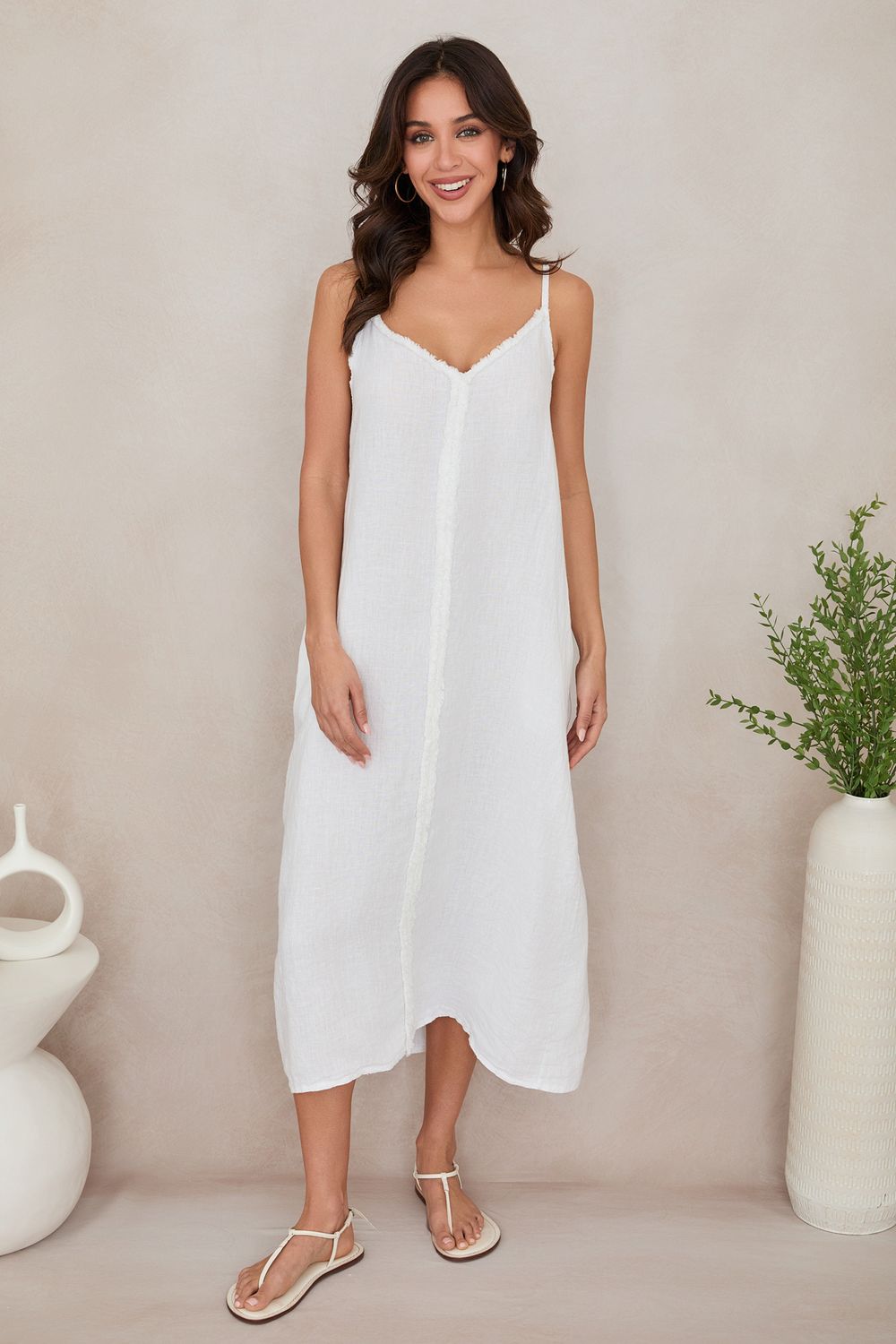 RAW EDGE SLVLESS MAXI DRESS 155040/13409