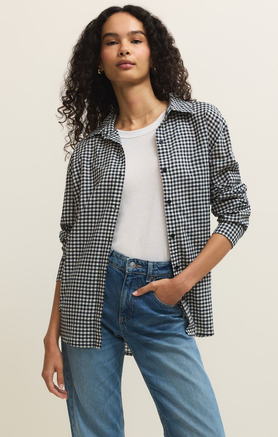SEAPORT BUTTON UP TOP ZT261981, Color: ECP, Size: XS