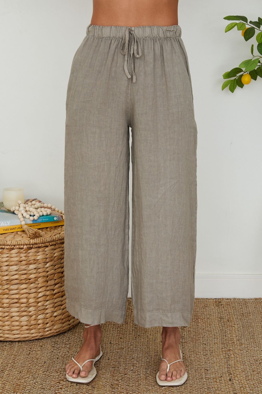 DRAWSTRING WIDE LEG PANT 155043/13868