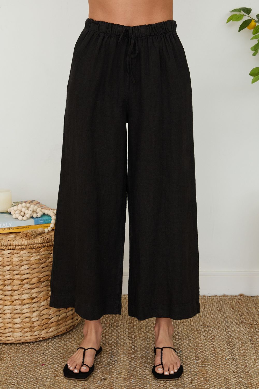 DRAWSTRING WIDE LEG PANT 155043/13868