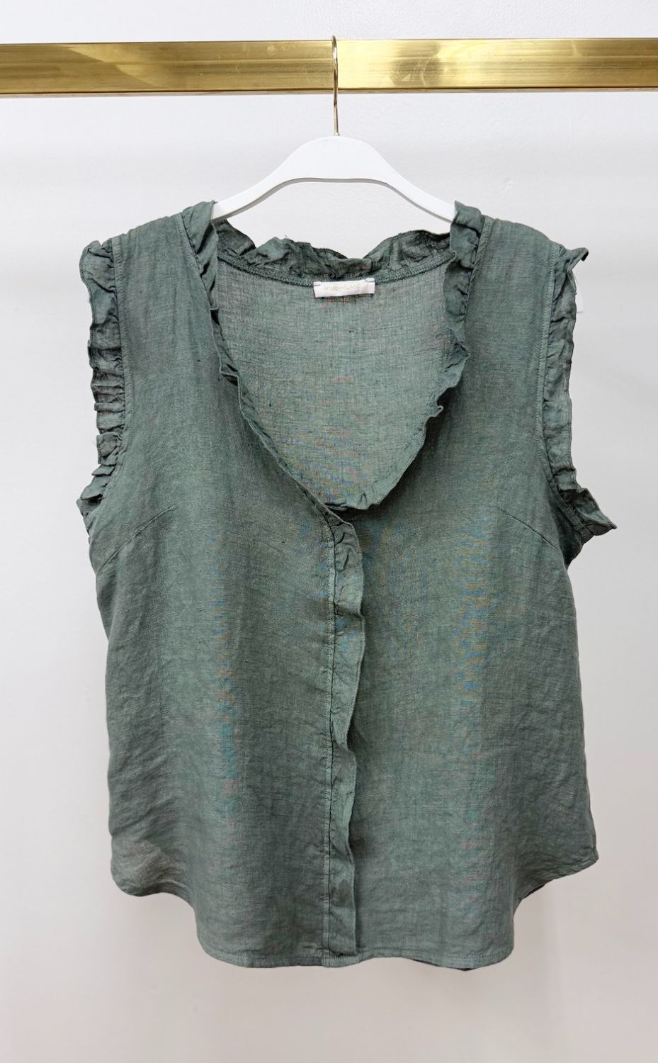 SLVLS RUFFLE EDGE TOP 155058/14011