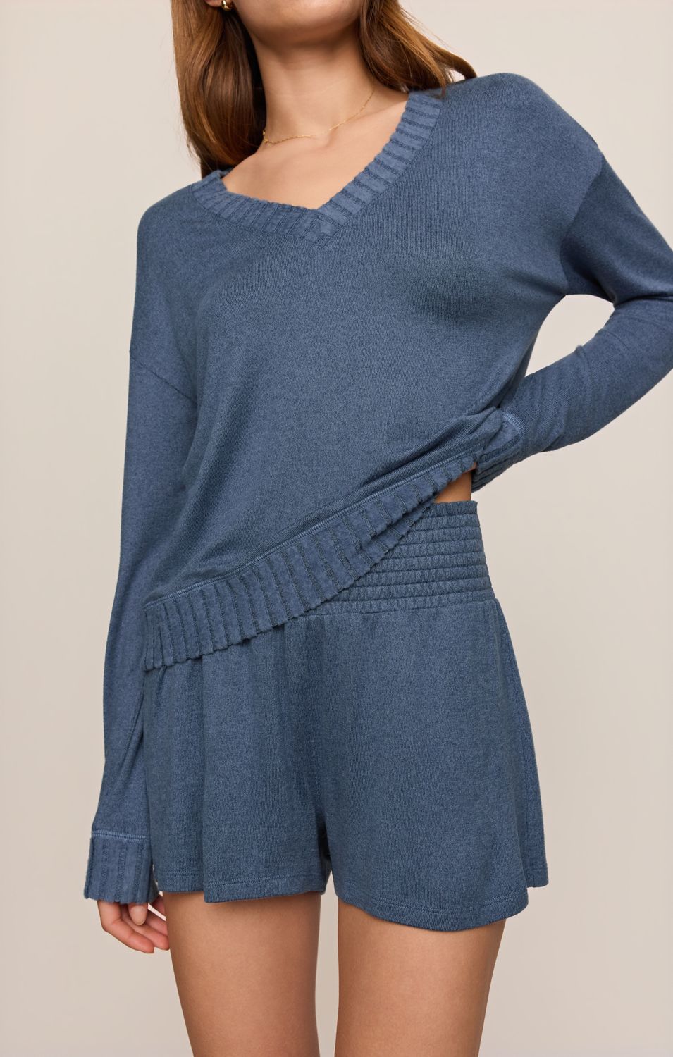 DAWN SMOCKED BRUSHED JERSEY ZLS261554