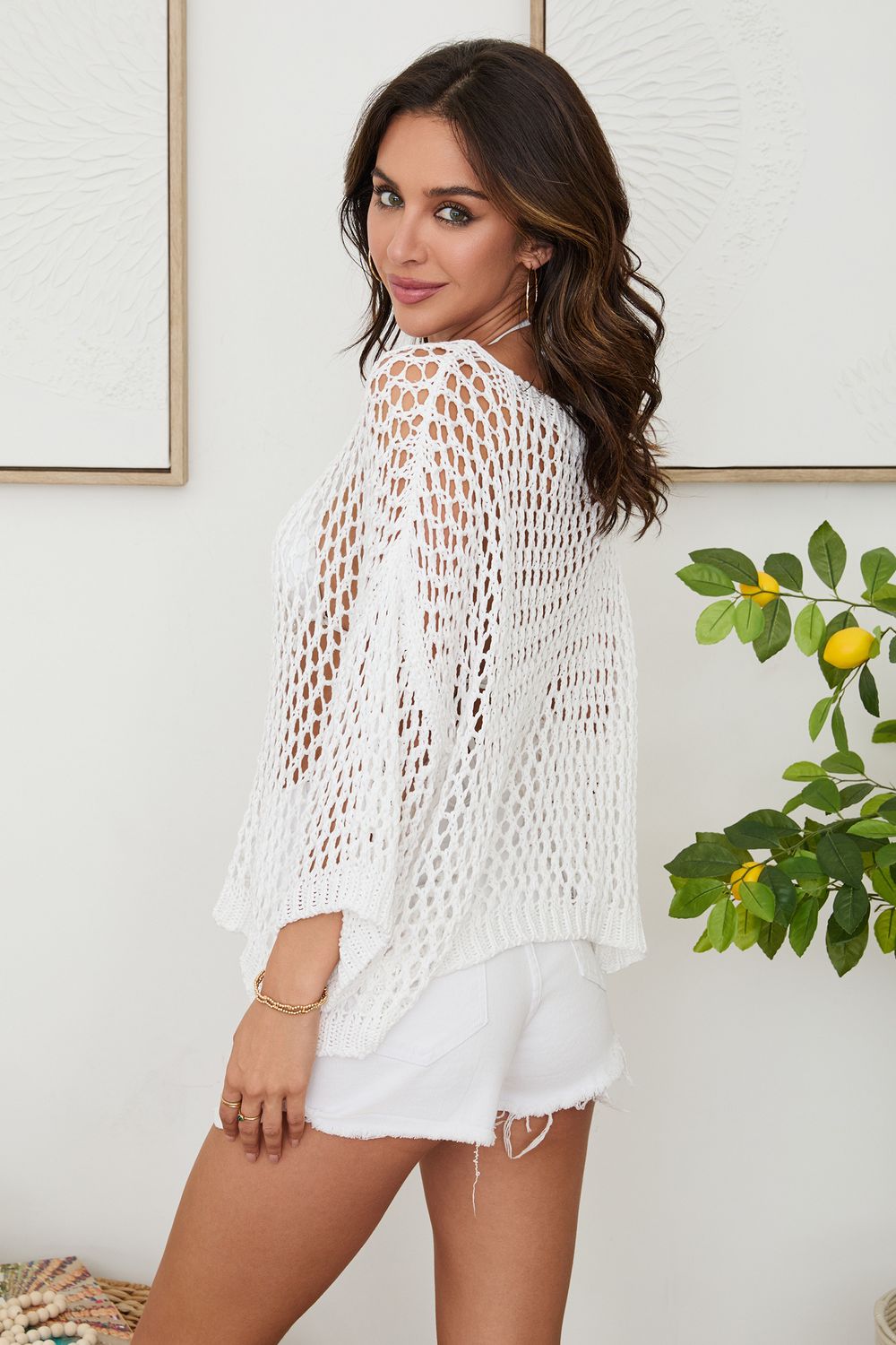 CROCHET KNIT TOP  800948