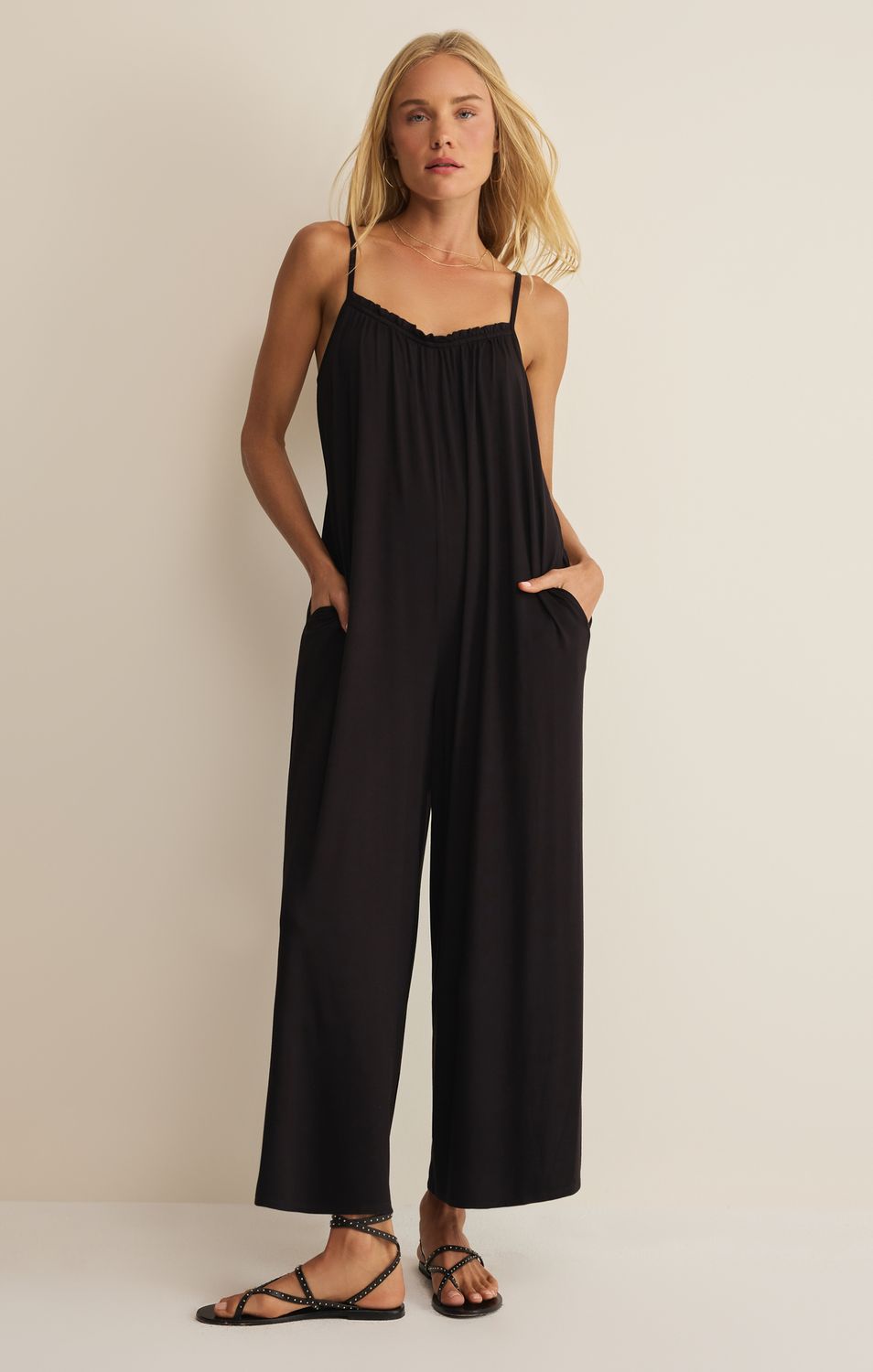 DAY OFF JUMPSUIT ZP262723, Color: BLK, Size: XS