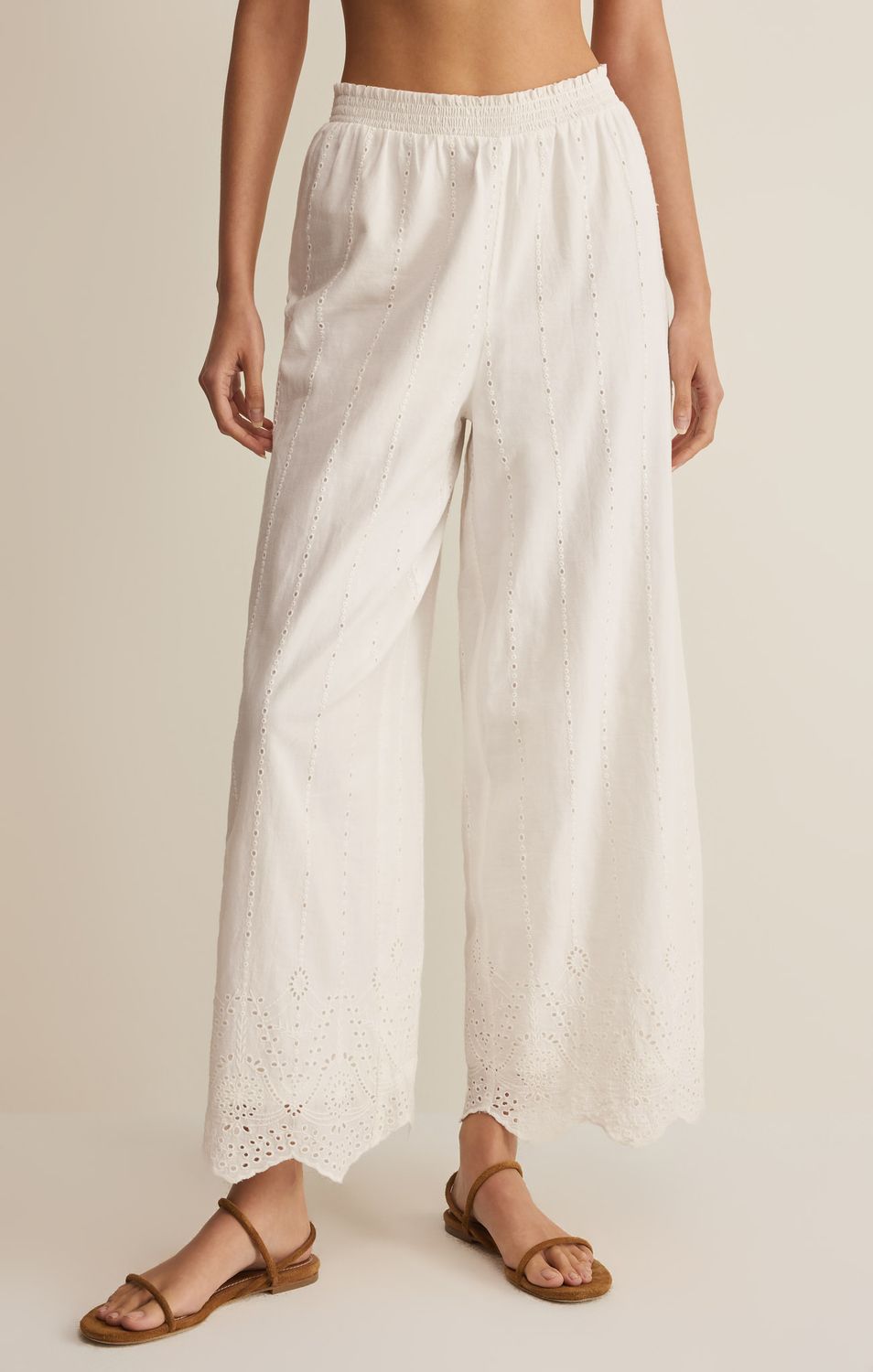 SEA ESTA EMBROIDERED PANT ZP262587, Color: WHT, Size: XS