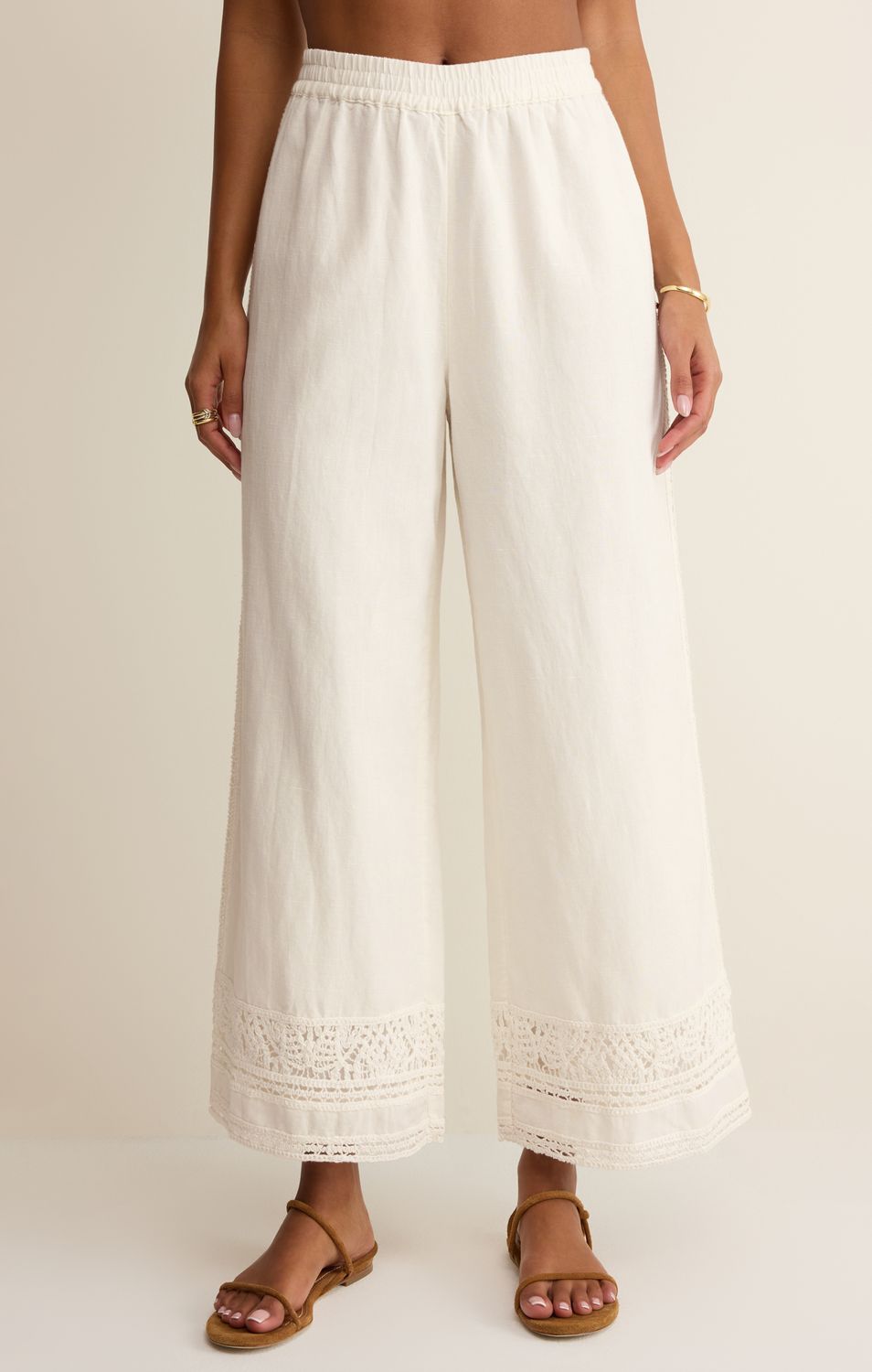 SCOUT EMBROIDERED PANT ZP262809, Color: WHT, Size: XS