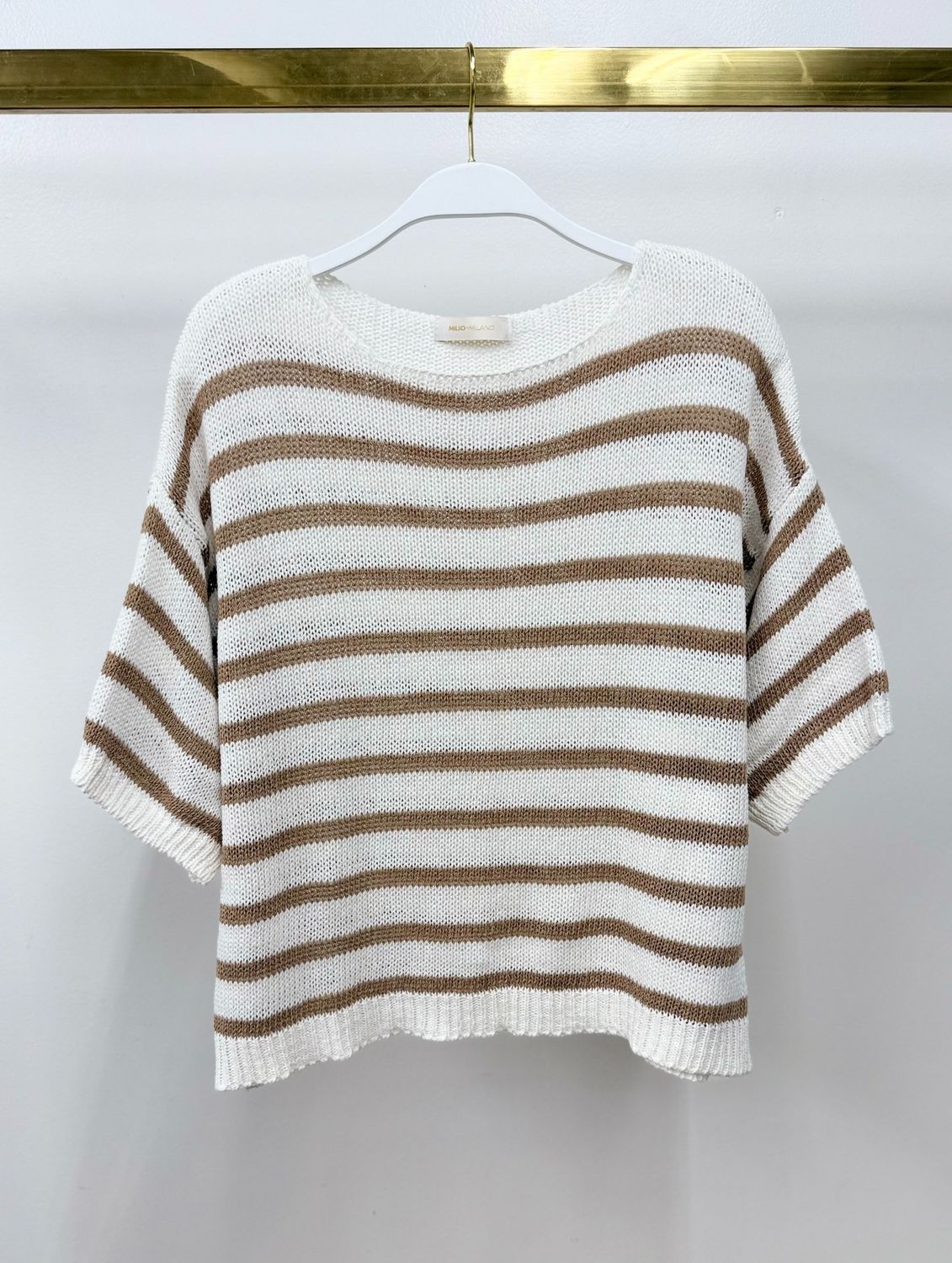 STRIPE CROCHET SHORT SLEEVE 800962
