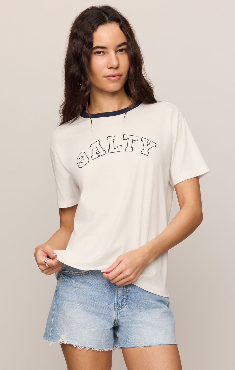 SALTY BOYFRIEND TEE GT263624, Color: SSA, Size: XS