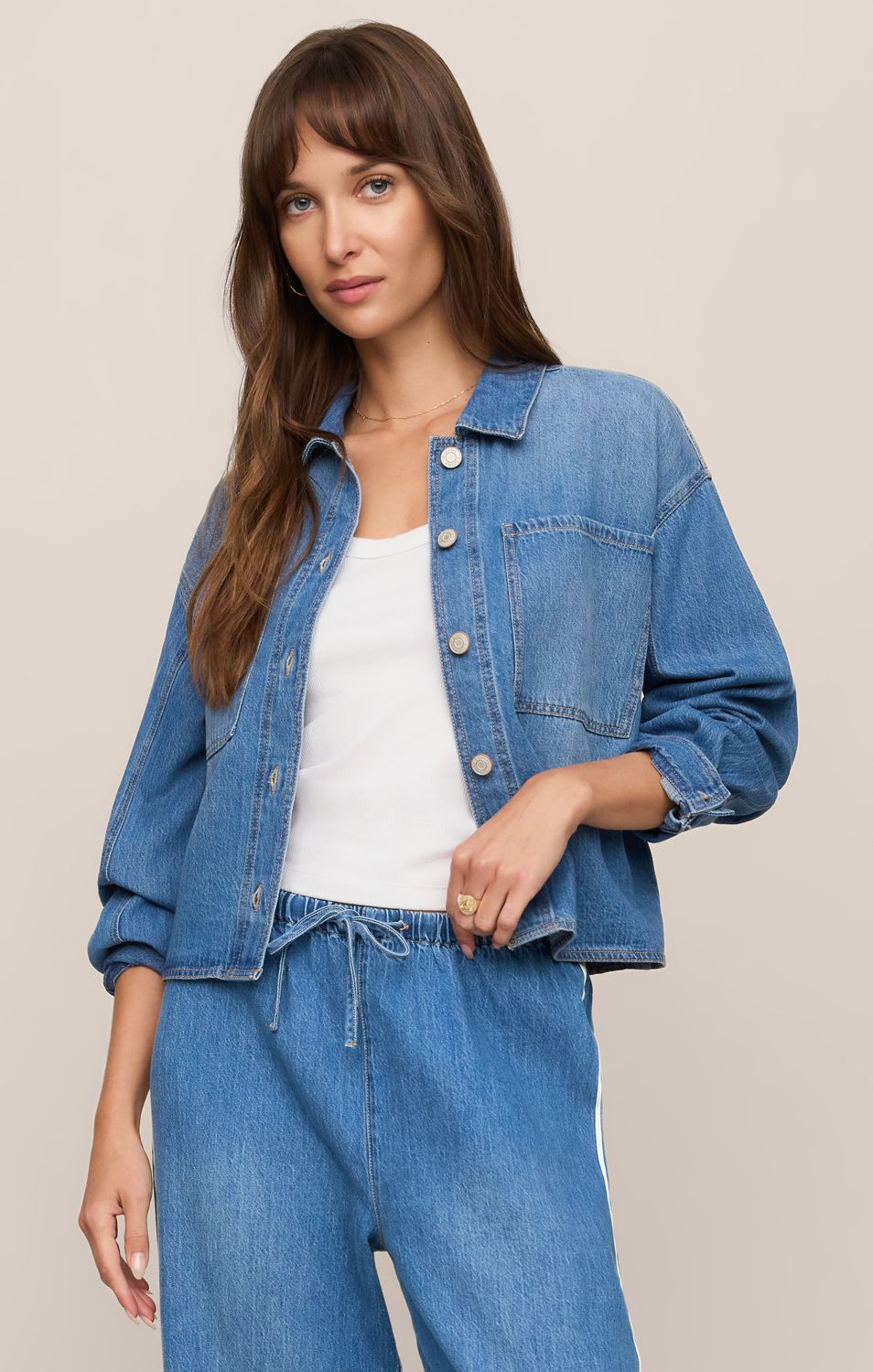ERIN DENIM JACKET ZJ263143, Color: DMS, Size: XS
