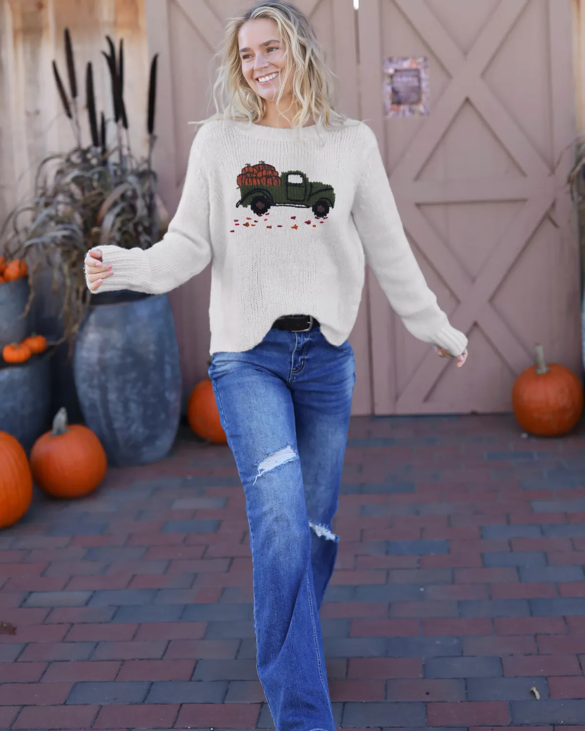 PUMPKIN TRUCK CREW CHUNKY K57YPE2W685