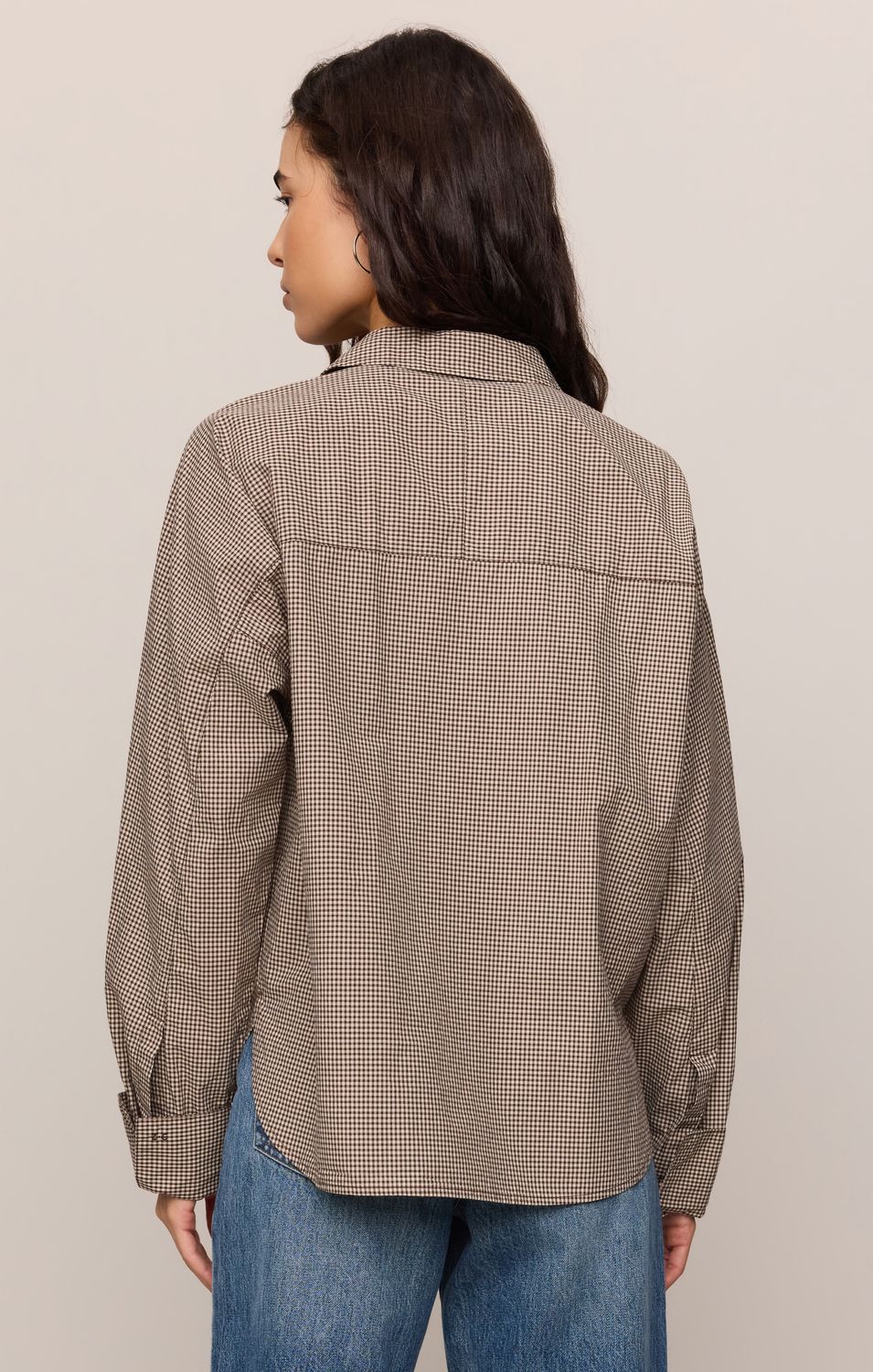 ON DUTY GINGHAM BUTUP TOP ZT263458