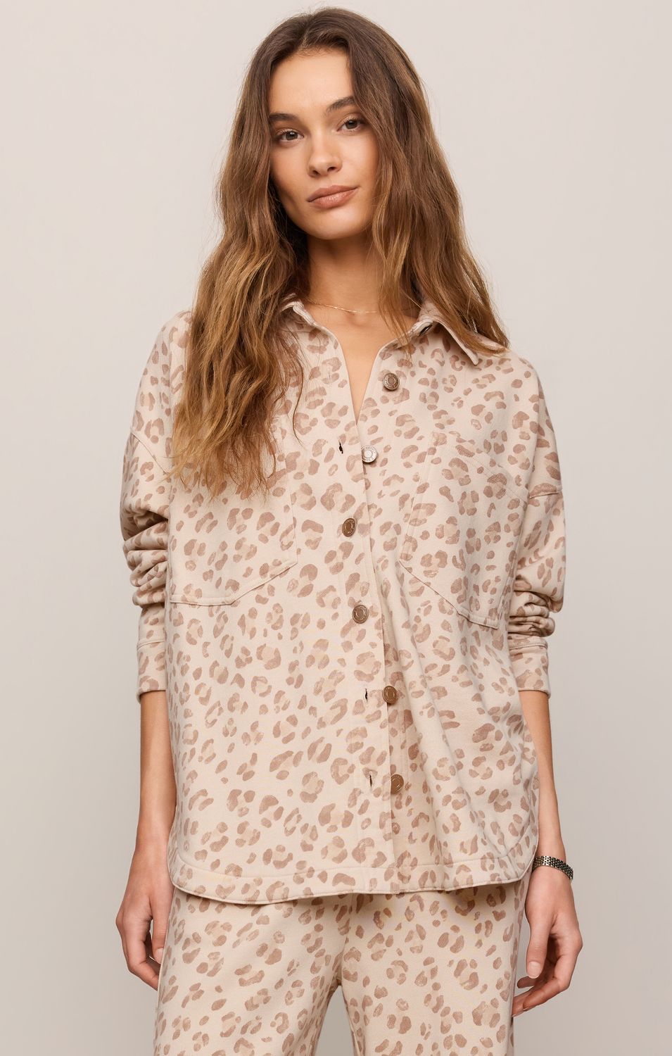 ALL DAY KNIT LEOPARD JACKET  ZJ263248, Color: SSN, Size: XS