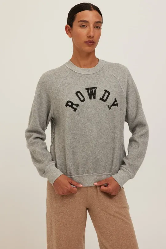 ROWDY/DEMURE REV SWEATSHIRT 119867YA781, Color: H GRY, Size: XS
