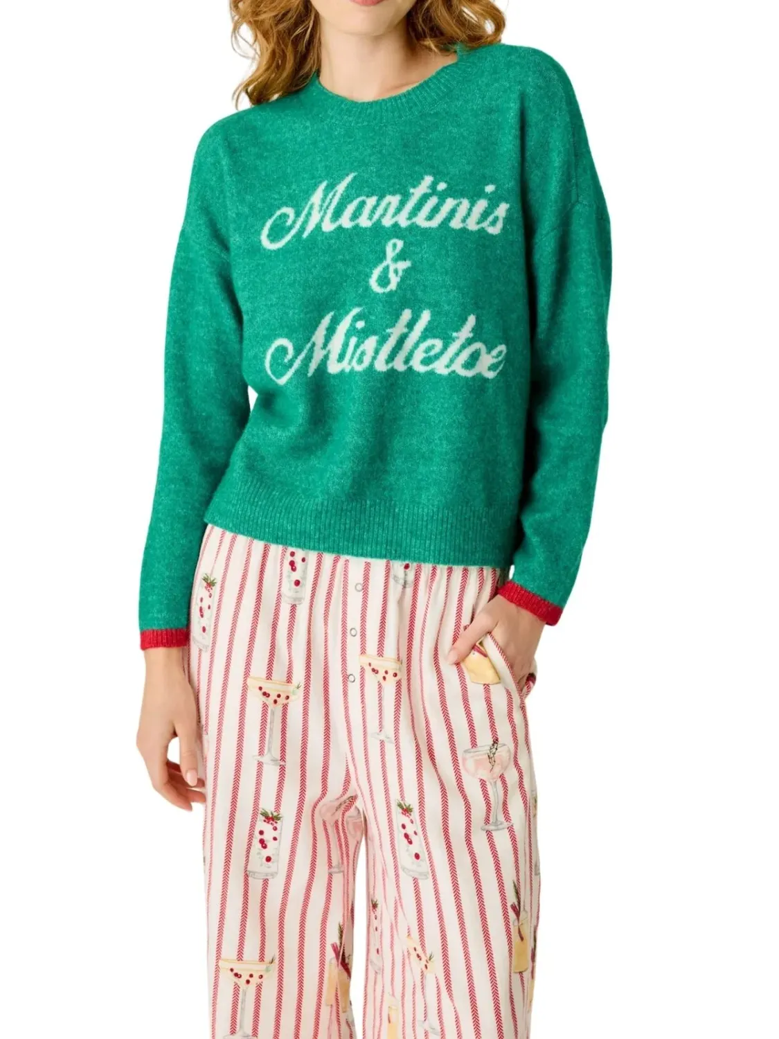 MARTINIS &amp; MISTLETOE L/S TOP RAMALS1