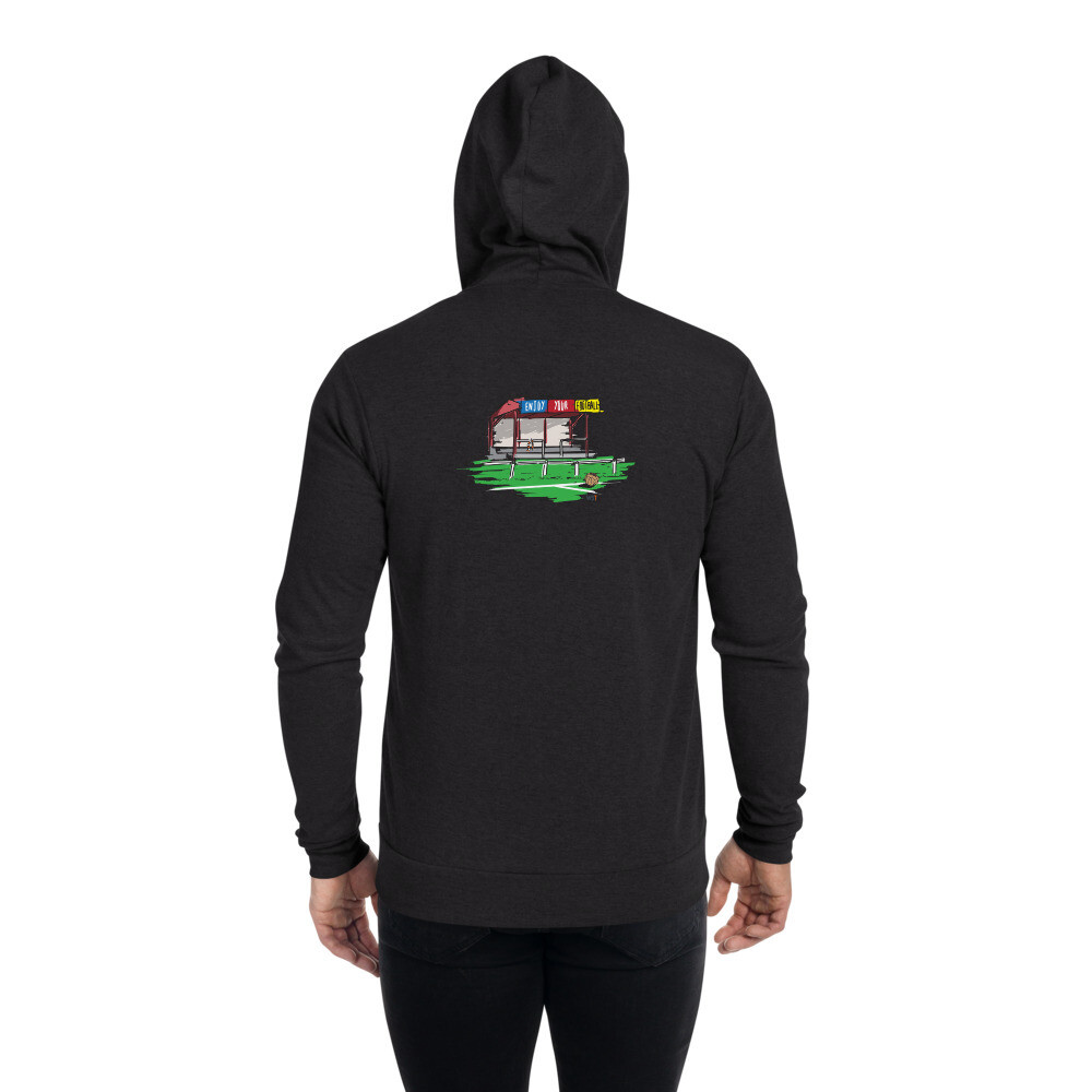 Unisex zip hoodie - Crest & Stadium
