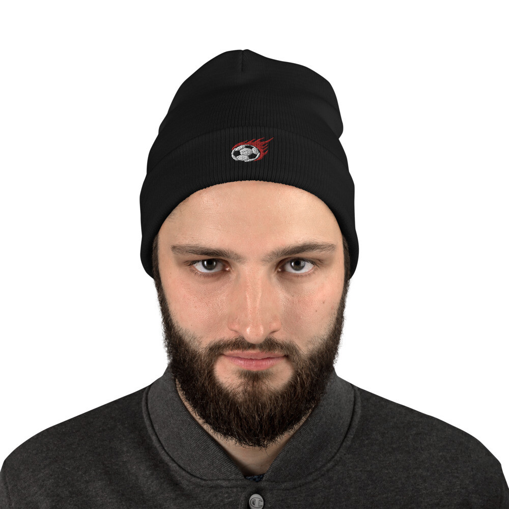 Embroidered Beanie - On Fire
