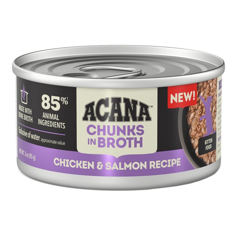 ACANA Cat Grain Free Chunks In Broth Chicken &amp; Salmon Recipe For Kittens