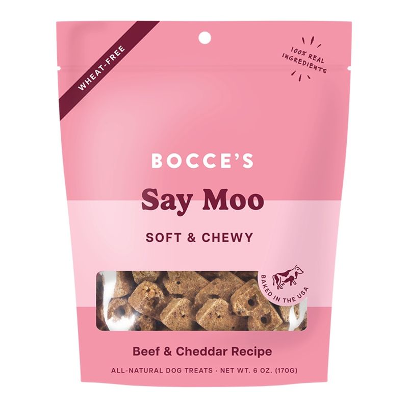 BOCCE'S Bakery Dog Soft &amp; Chewy Say Moooo 6oz