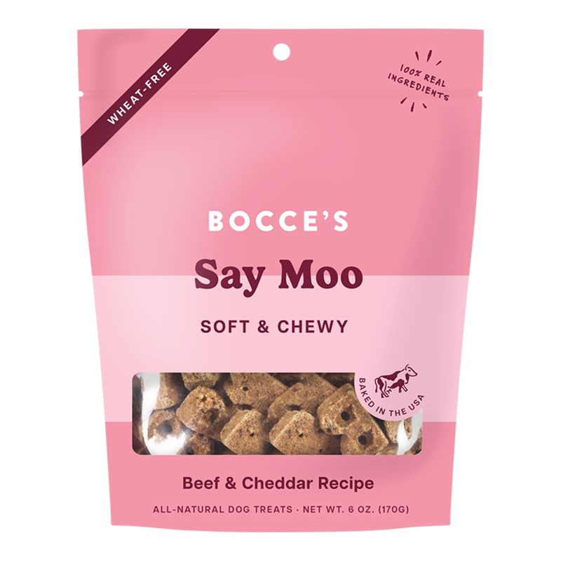 BOCCE'S Bakery Dog Soft &amp; Chewy Say Moooo 6oz