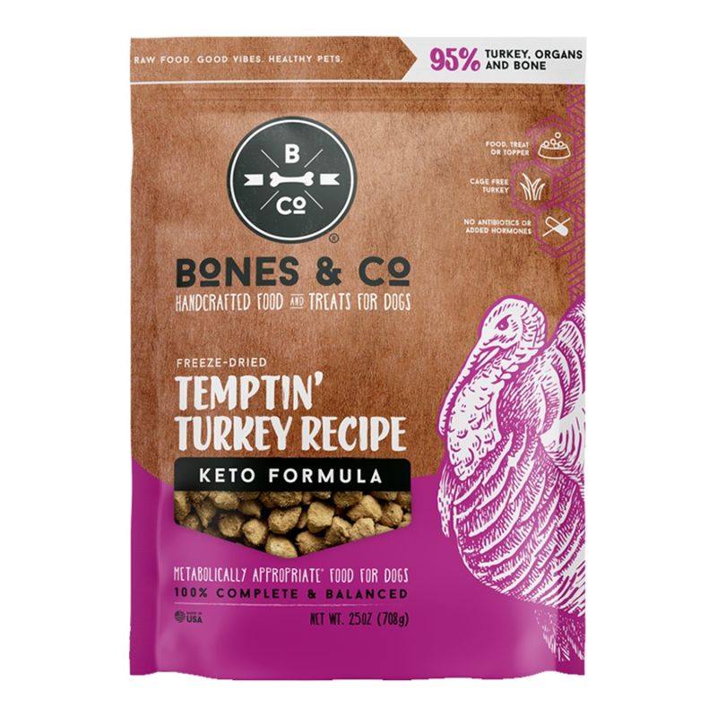 BONES &amp; Co Dog Grain Free Freeze-Dried Turkey Bites 25oz