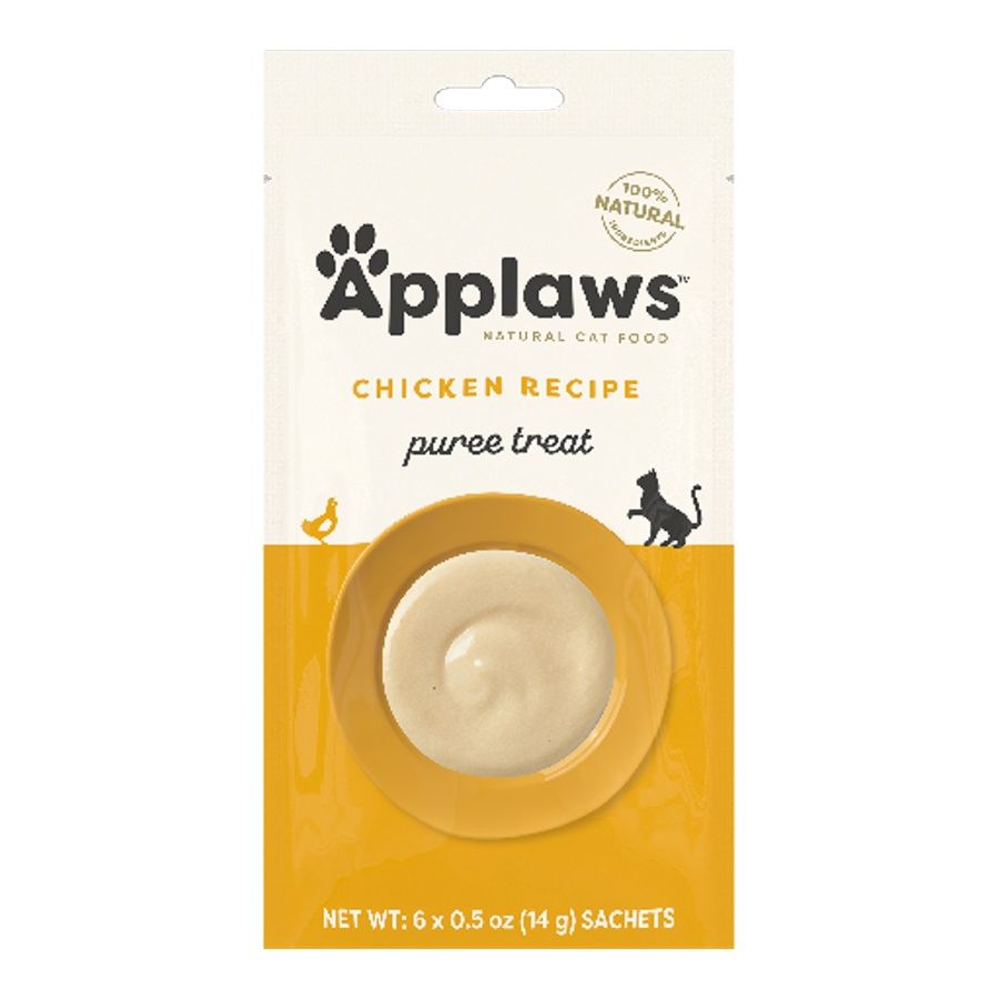 APPLAWS Cat Grain Free Chicken Puree Treats 6 - .05oz