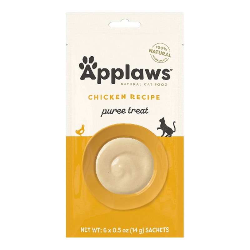 APPLAWS Cat Grain Free Chicken Puree Treats 6 - .05oz