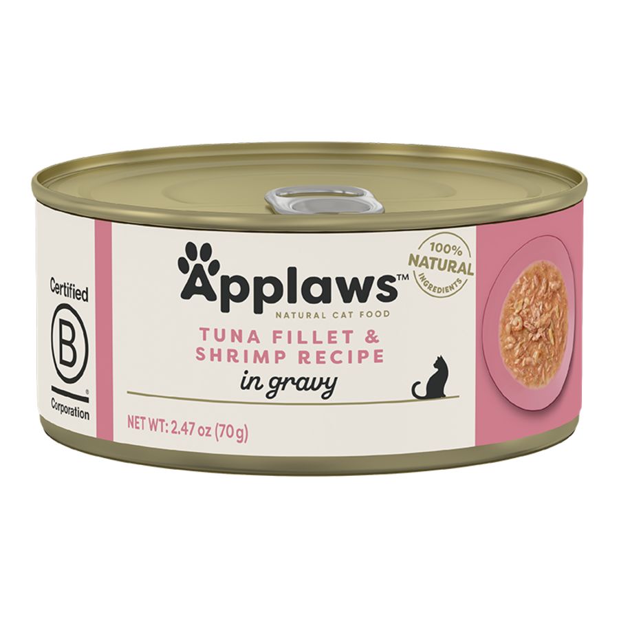 APPLAWS CAT GRAIN FREE VITALITY TUNA FILLET &amp; SHRIMP IN BROTH 2.47OZ