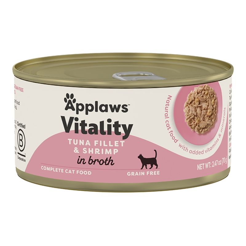 APPLAWS Cat Grain Free Vitality Tuna Fillet &amp; Shrimp In Broth 2.47oz