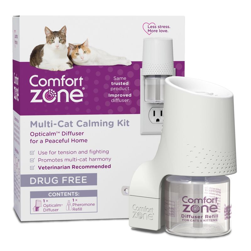Comfort Zone Calming Pheromone Diffuser Kit Single or Multi Cat
