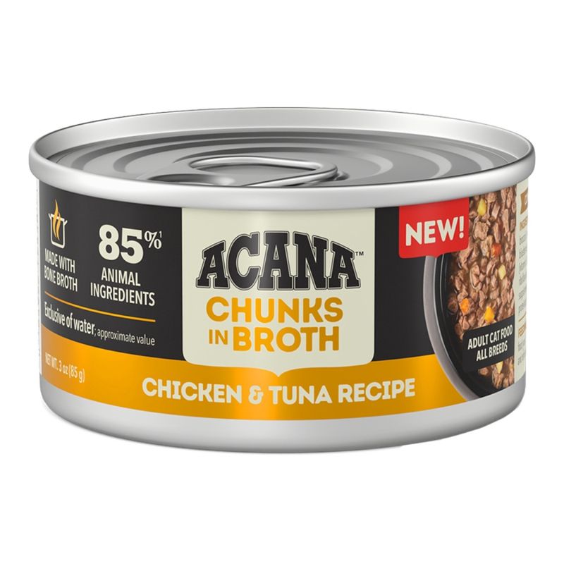 ACANA CAT Grain Free Chunks In Broth Chicken &amp; Tuna 3oz