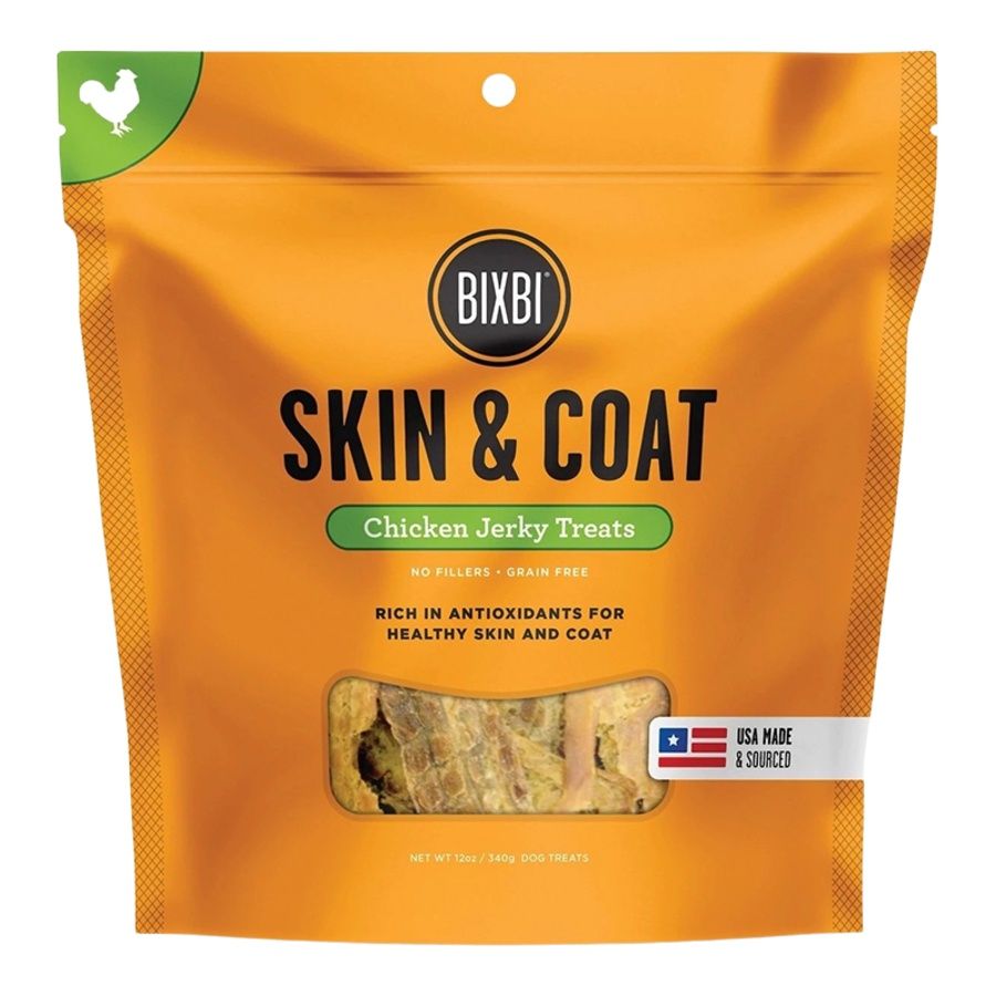BIXBI Dog Skin &amp; Coat Chicken Jerky 12oz