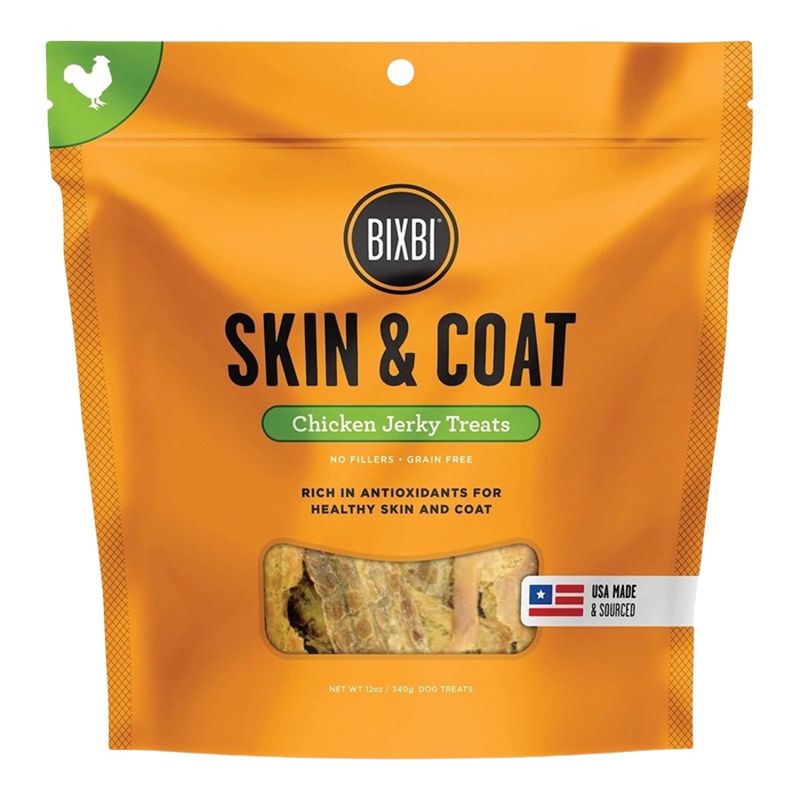 BIXBI Dog Skin &amp; Coat Chicken Jerky 12oz