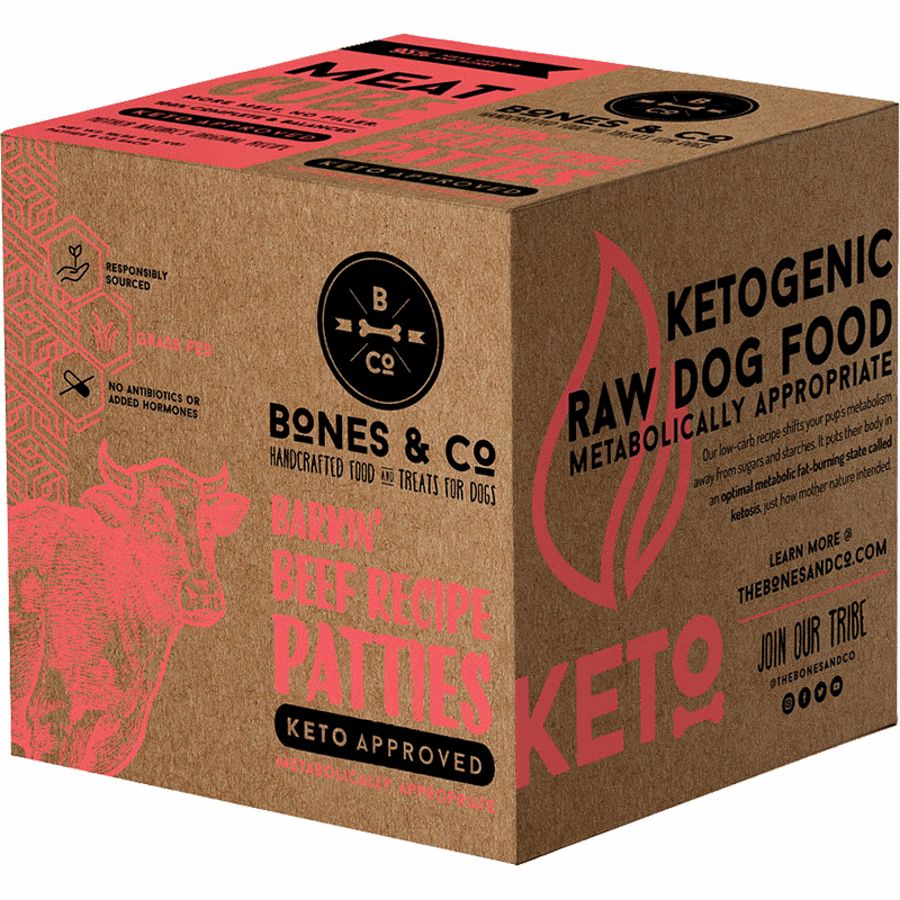 BONES &amp; CO Dog Frozen Grain Free Beef Meat Cube 18lbs