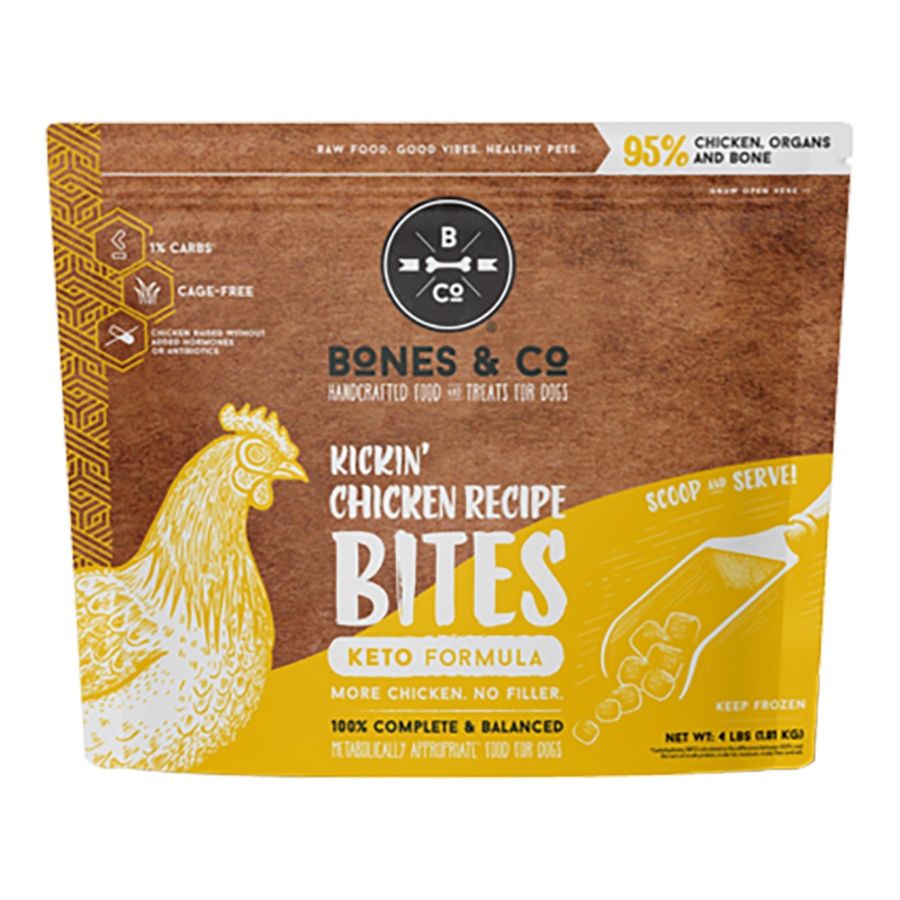 BONES &amp; Co Dog Frozen Grain Free Chicken Bites 4lbs