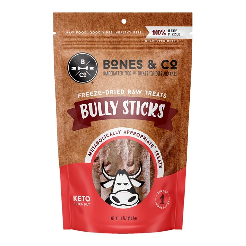 BONES &amp; Co Dog Grain Free Freeze-Dried Bully Sticks 1.7oz