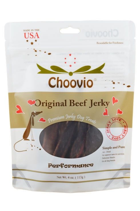CHOOVIO Dog Beef Strips Treats 5oz