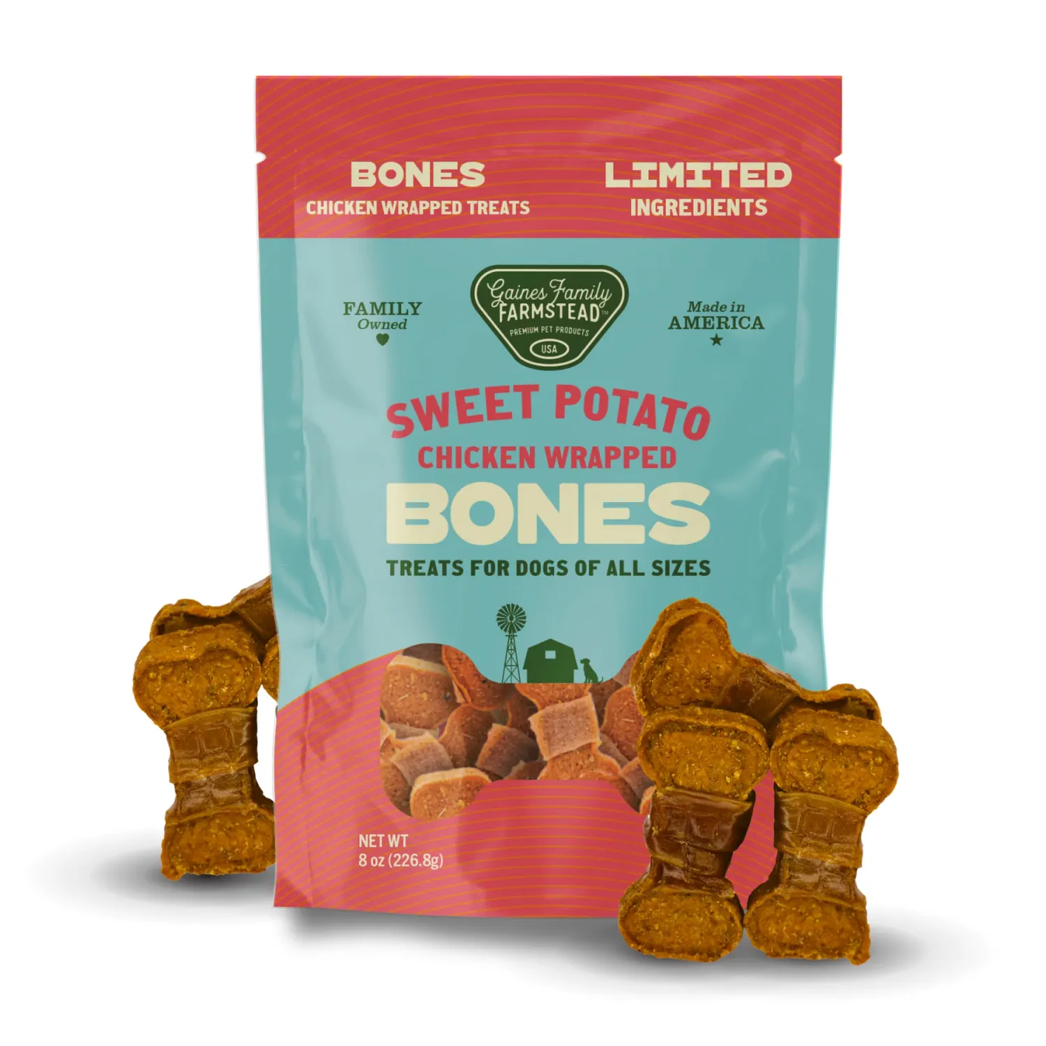 GAINES Family Farmstead Chicken &amp; Sweet Potato Bones 8oz