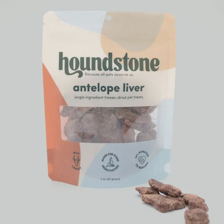 Houndstone Antelope Liver Freeze-Dried Dog Treats - 2oz