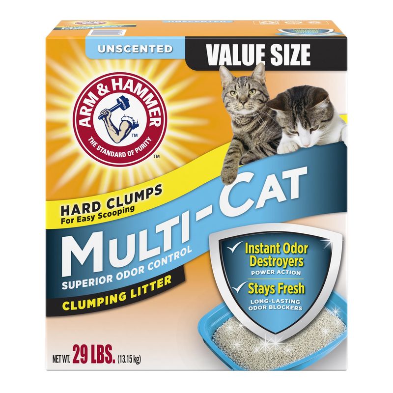 ARM &amp; HAMMER Multi Cat Unscented Clumping Cat Litter 29lb