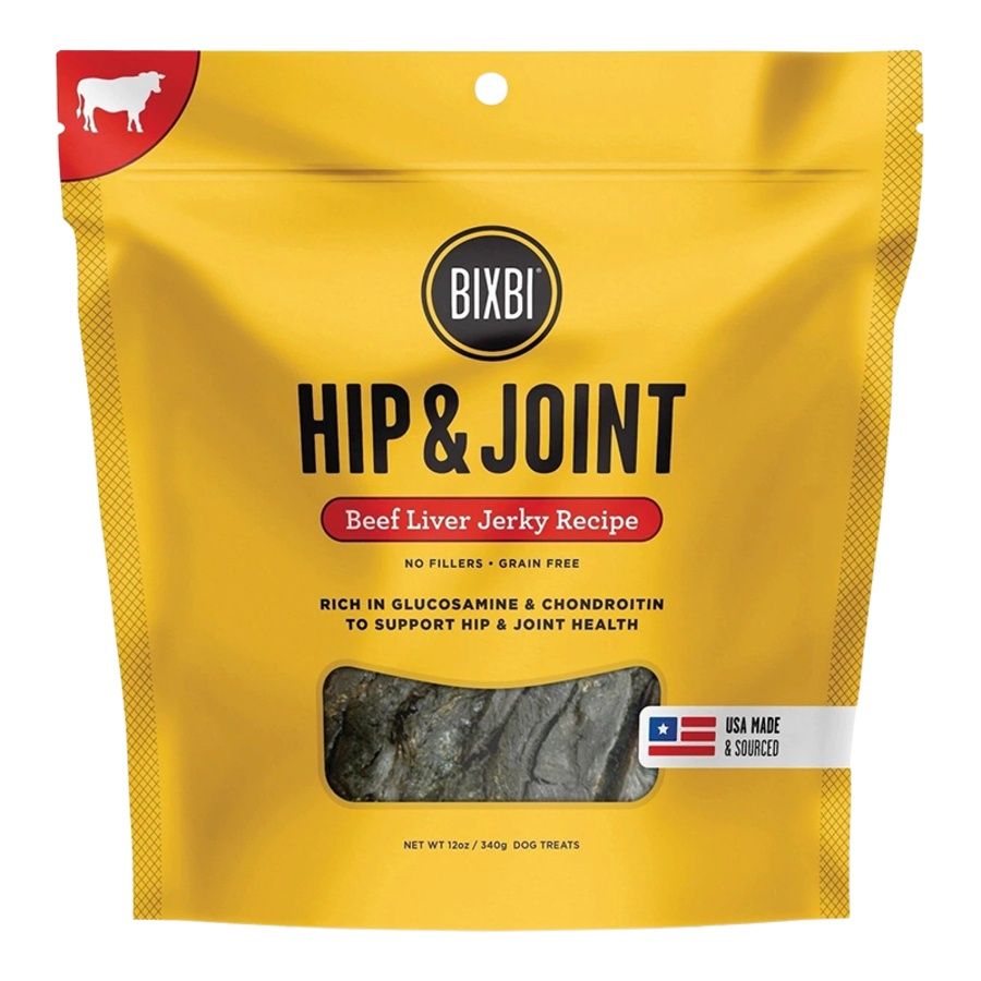 BIXBI Dog Hip &amp; Joint Beef Liver Jerky 12oz